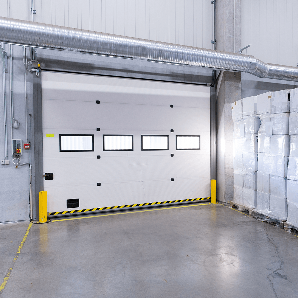 puerta de garaje industrial seccional automática
